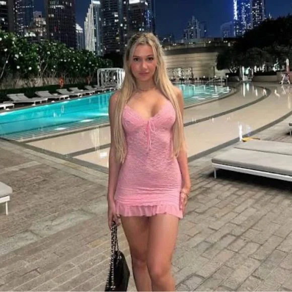 Brand new with tags WHITE FOX mini pink lace dress - Picture 3 of 9